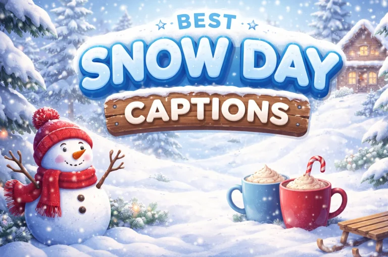 snow day greetings and captions